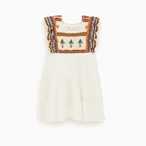 Zara Colorful ice cream Embroidered Kids Dress nwt size 5